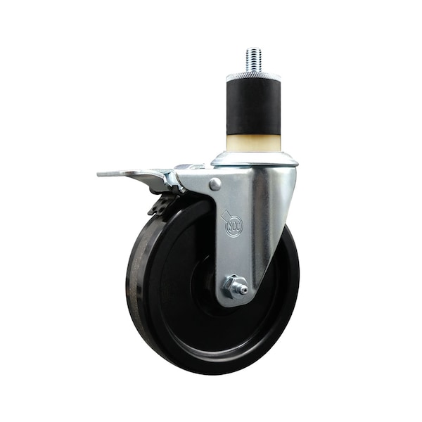 5'' Phenolic Swivel 1-7/8'' Expanding Stem Caster Total Lock Brake